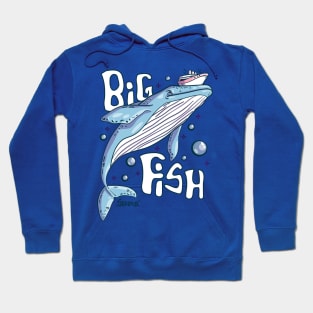 Big Fish metaphor Whale caught boat Hoodie